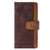 iPhone 17 Pro Color Stitching Skin Feel Leather RFID Blocking Phone Case - Brown