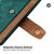 iPhone 17 Pro Color Stitching Skin Feel Leather RFID Blocking Phone Case - Green