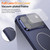 iPhone 17 Pro Corning Glass Plating Large Window MagSafe Phone Case - Blue
