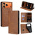 iPhone 17 Pro Cow Texture Magnetic Leather Phone Case - Light Brown