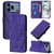iPhone 17 Pro Crossbody 3D Embossed Flip Leather Phone Case - Purple