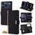 iPhone 17 Pro Crossbody Chain Leather Phone Case - Black
