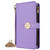 iPhone 17 Pro Crossbody Handle Cross Texture Leather Phone Case - Purple