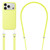 iPhone 17 Pro Crossbody Imitation Nylon Magnetic Liquid Pop-Up Animation Liquid Silicone Phone Case - Fluorescent Green