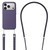 iPhone 17 Pro Crossbody Imitation Nylon Magnetic Liquid Pop-Up Animation Liquid Silicone Phone Case - Purple