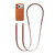 iPhone 17 Pro Crossbody Imitation Nylon Magnetic Liquid Pop-Up Animation Liquid Silicone Phone Case - Terracotta