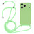 iPhone 17 Pro Crossbody Lanyard Liquid Silicone Case - Matcha Green