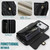 iPhone 17 Pro Crossbody Rhombic Horizontal Wallet Leather Phone Case - Black