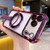 iPhone 17 Pro Crystal Shield Ring Holde TPU + Acrylic Magnetic Phone Case - Purple