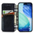 iPhone 17 Pro Cubic Grid Pressed Magnetic Leather Phone Case - Black