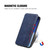 iPhone 17 Pro Cubic Grid Pressed Magnetic Leather Phone Case - Blue