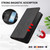 iPhone 17 Pro Cute Cats Embossed Magnetic RFID Vegan Leather Phone Case - Black