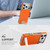 iPhone 17 Pro Denior A25 MagSafe Genuine Leather Phone Case with Holder - Orange