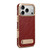 iPhone 17 Pro Denior A25 MagSafe Genuine Leather Phone Case with Holder - Red