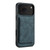 iPhone 17 Pro Denior D13 Retro Texture Leather MagSafe Card Bag Phone Case - Blue