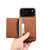 iPhone 17 Pro Denior D13 Retro Texture Leather MagSafe Card Bag Phone Case - Brown