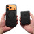 iPhone 17 Pro Denior D30 Calf Texture MagSafe Card Bag Phone Case - Black