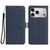 iPhone 17 Pro Detachable Litchi Texture Magnetic Side-Patch Vegan Leather Phone Case - Dark Blue Dark Green