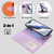 iPhone 17 Pro Detachable Litchi Texture Magnetic Side-Patch Vegan Leather Phone Case - Orange Purple
