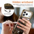 iPhone 17 Pro Detachable Magnetic Card Bag Phone Case with Finger Ring Grip & Anti-loss Rope - Khaki