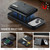 iPhone 17 Pro DG.MING M6 Series RFID Tri-fold Card Bag Removable Leather Phone Case - Black
