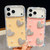 iPhone 17 Pro Diamond Glitter Pearl Heart Four-Corner Shockproof Phone Case - Transparent