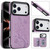 iPhone 17 Pro Double Buckle Butterfly Embossing PU Phone Case - Purple