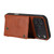 iPhone 17 Pro Double Buckle Card Slots Magnetic Phone Case - Brown