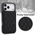 iPhone 17 Pro Double Buckle Rhombic PU Leather Phone Case - Black