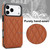 iPhone 17 Pro Double Buckle Rhombic PU Leather Phone Case - Brown