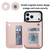 iPhone 17 Pro Double Buckle Rhombic PU Leather Phone Case - Rose Gold