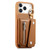 iPhone 17 Pro Dream Wallet D Buckle Leather Back Cover Phone Case - Brown
