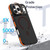 iPhone 17 Pro Dual-Color Skin Feel Magnetic Phone Case with Lens Frame Holder - Gray