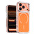 iPhone 17 Pro Electroplated Dual Color PC Hybrid TPU Soft Frame MagSafe Phone Case - Orange