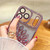iPhone 17 Pro Electroplated TPU Peacock Relief Rhinestone Glitter Phone Case with Lens Film - Pink