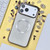 iPhone 17 Pro Electroplating PC Glitter Grain MagSafe Phone Case - White
