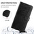 iPhone 17 Pro Embossed Butterfly Leather Phone Case - Black