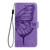 iPhone 17 Pro Embossed Butterfly Leather Phone Case - Light Purple
