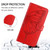 iPhone 17 Pro Embossed Butterfly Leather Phone Case - Red