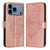 iPhone 17 Pro Embossed Butterfly Leather Phone Case - Rose Gold