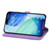 iPhone 17 Pro Embossed Flower Zipper Leather Phone Case - Purple