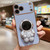 iPhone 17 Pro Embrace Stars Electroplating Astronaut Holder Phone Case - Blue