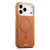 iPhone 17 Pro ESEBLE L2 Litchi Texture Metal Lens Magnetic Phone Case - Brown