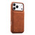 iPhone 17 Pro ESEBLE Retro Texture Double Buckle Card Slot Phone Case - Brown