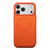 iPhone 17 Pro ESEBLE Ultra-thin Card Slot Magnetic Vegan Leather Phone Case - Orange