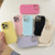 iPhone 17 Pro Fat Dun Solid Color Metal Photo Frame TPU Phone Case - Pink