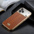 iPhone 17 Pro Fierre Shann Python Texture Electroplating PU Phone Case - Brown