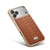 iPhone 17 Pro Fierre Shann Python Texture Electroplating PU Phone Case - Brown