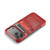 iPhone 17 Pro Fierre Shann Retro Oil Wax Texture Card Slots PU Leather Phone Case - Red