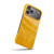 iPhone 17 Pro Fierre Shann Retro Oil Wax Texture Card Slots PU Leather Phone Case - Yellow